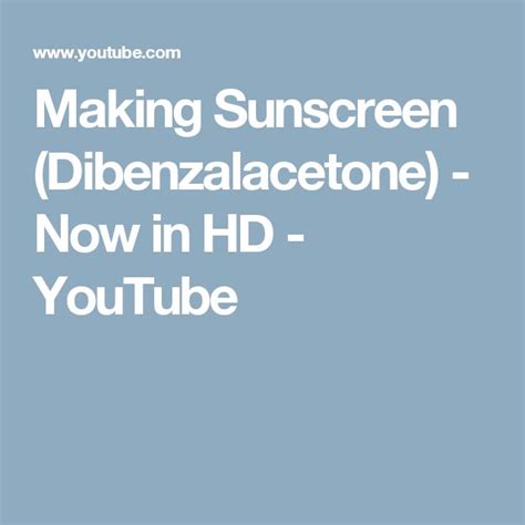 dibenzalacetone in sunscreen